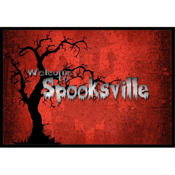 Carolines Treasures 18 x 27 in. Welcome to Spooksville Halloween Indoor Or Outdoor Mat CA78334